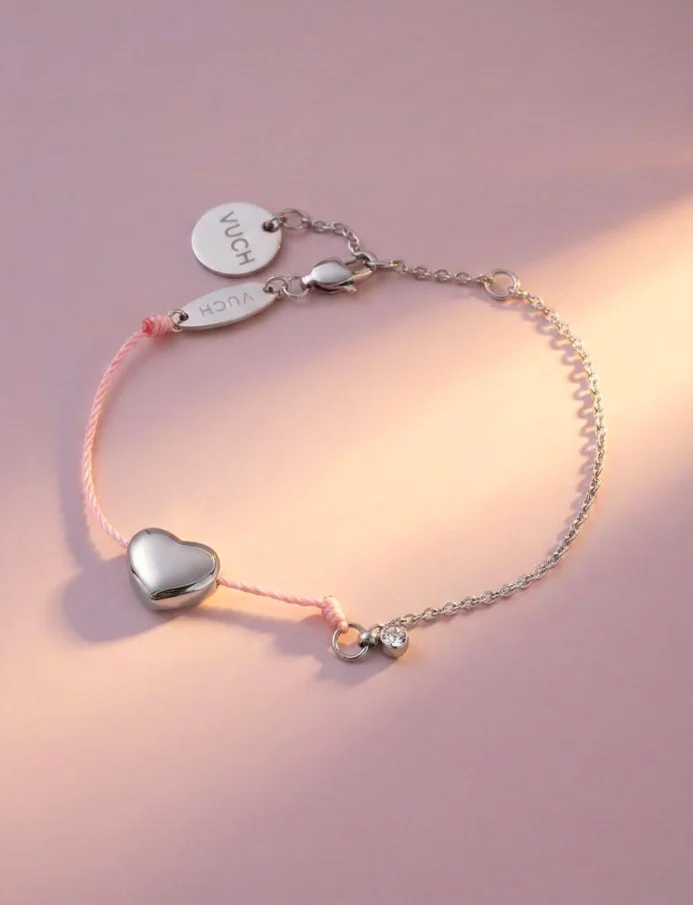 Zapestnica Shiny Heart Pink