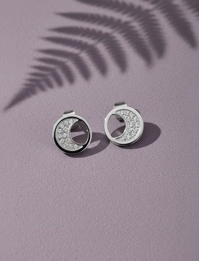Uhani Moon Silver