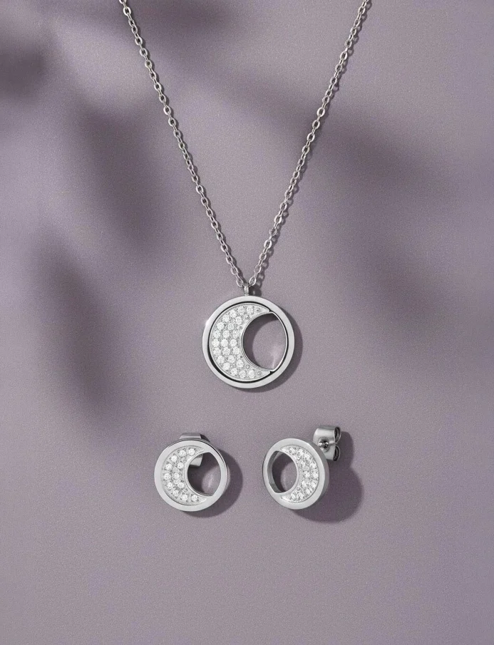 Uhani Moon Silver