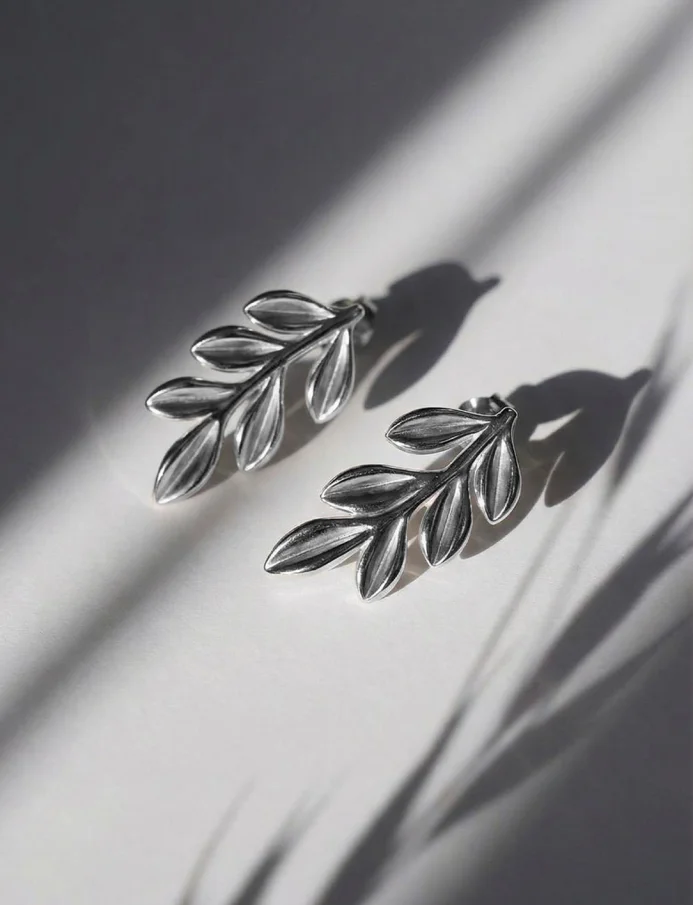 Uhani Floriana Silver