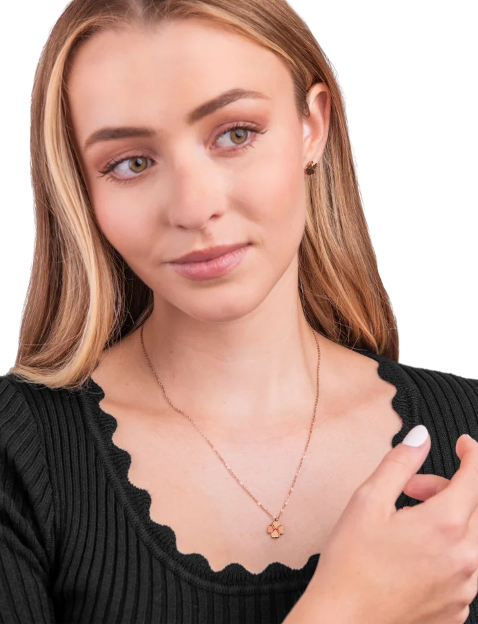 Ogrlica Fouria Rose Gold