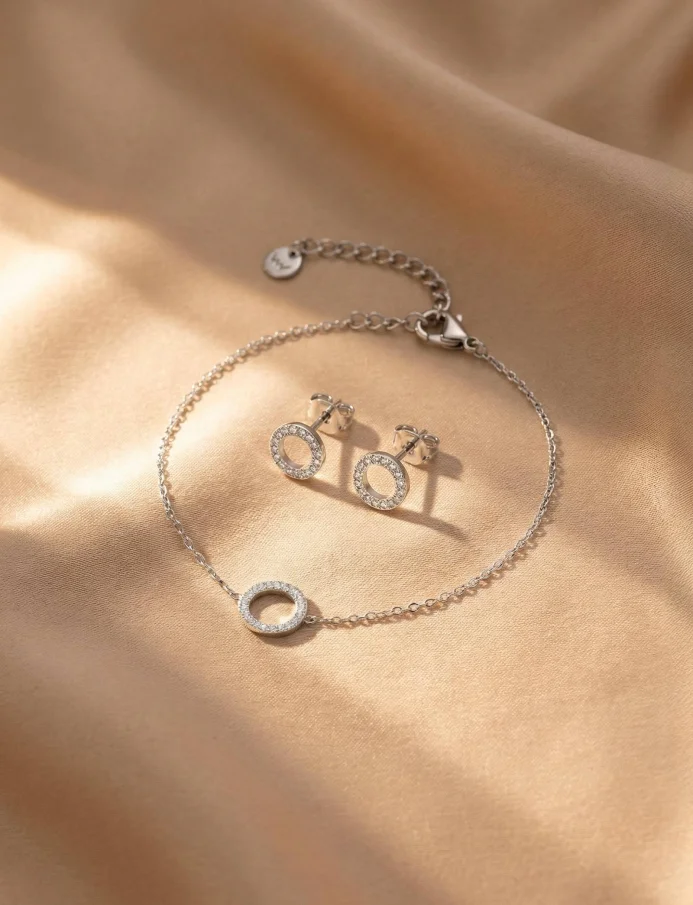 Uhani Elorina Silver