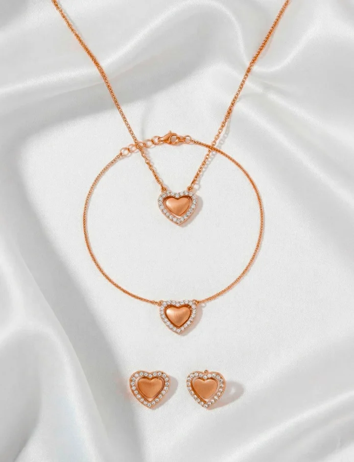 Uhani Lunira Rose Gold