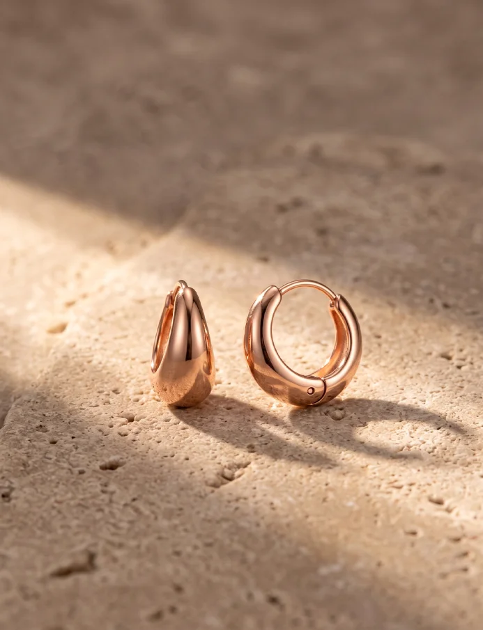 Uhani Ringela Rose Gold