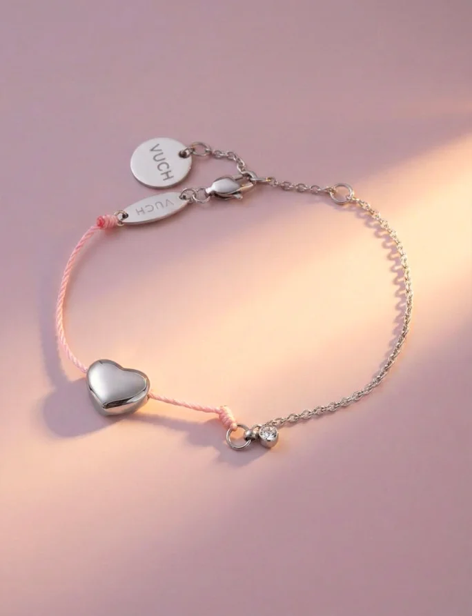 Zapestnica Shiny Heart Pink