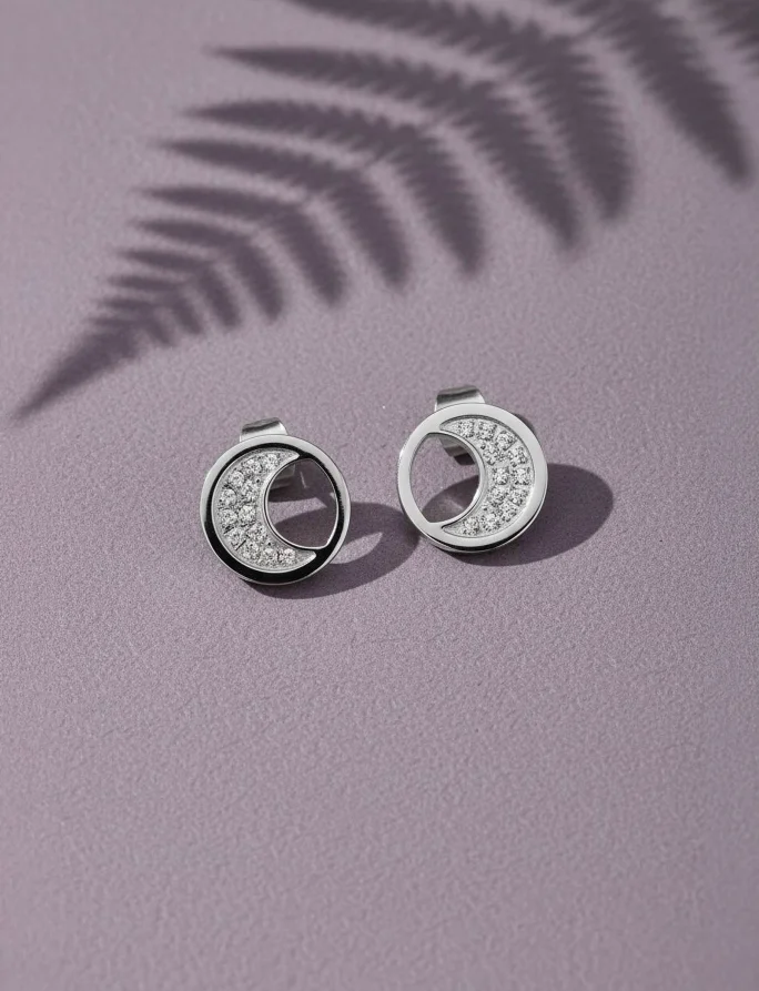 Uhani Moon Silver