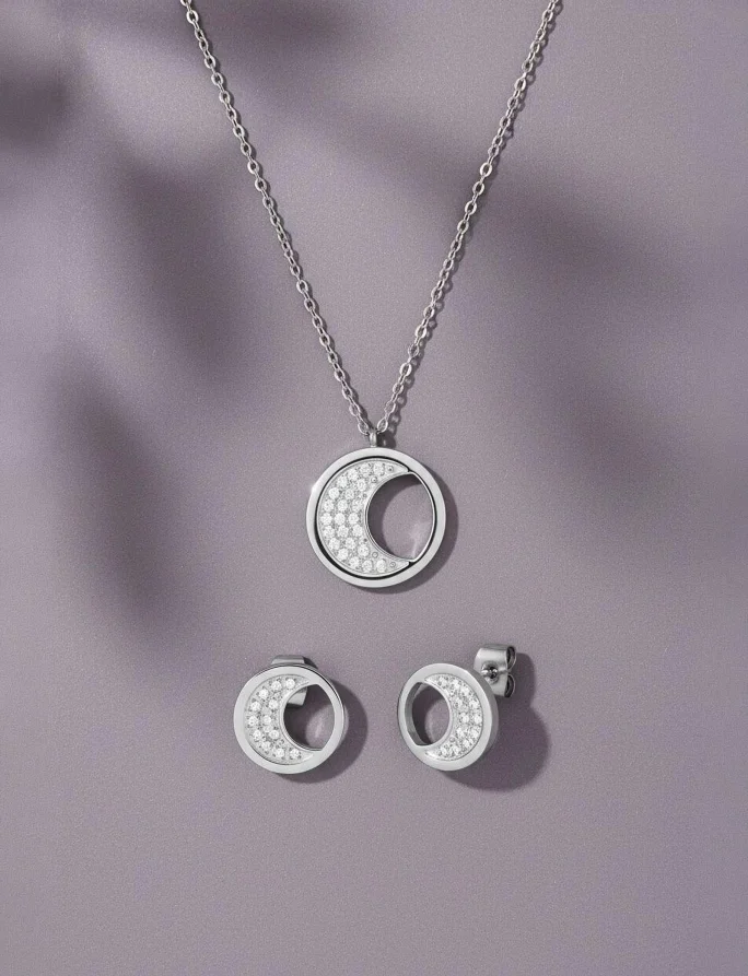 Uhani Moon Silver