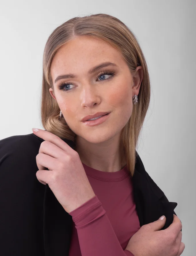Uhani Floriana Silver
