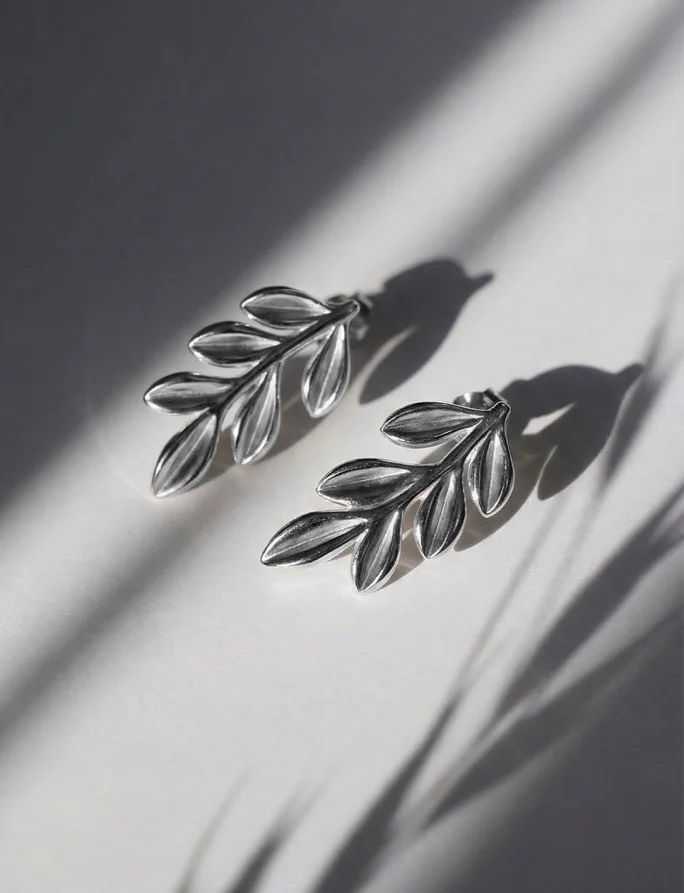 Uhani Floriana Silver