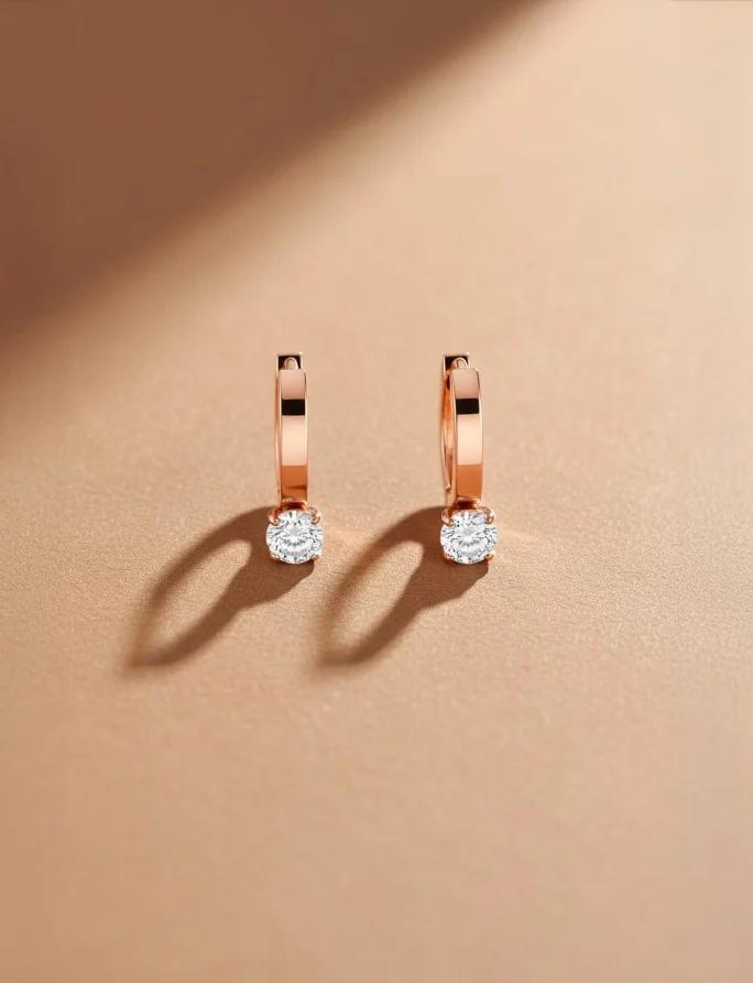 Uhani Manilla Rose Gold