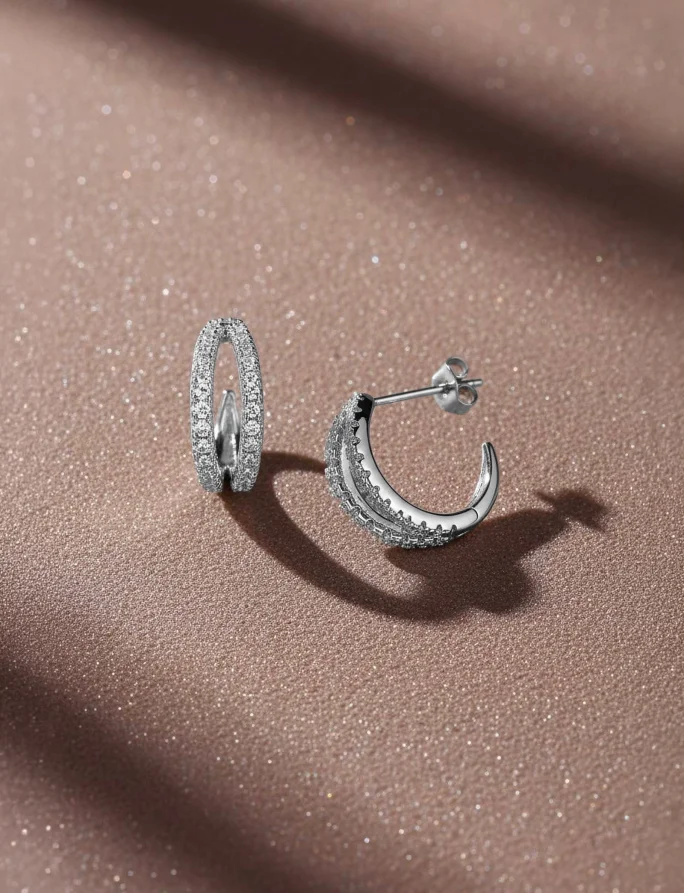 Uhani Amity Silver