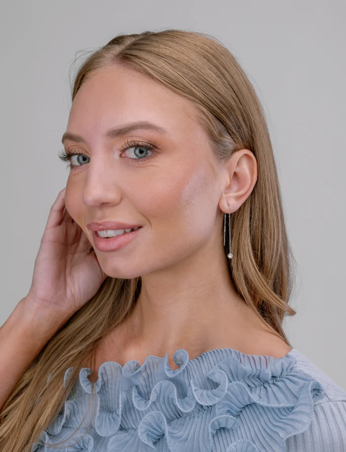Uhani Saria Silver
