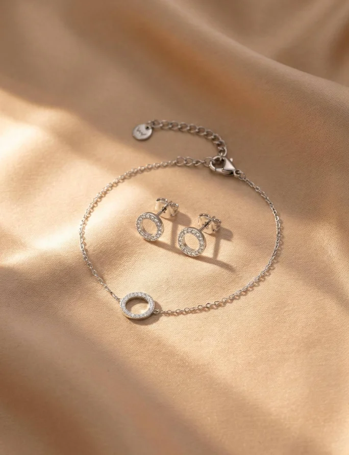 Uhani Elorina Silver