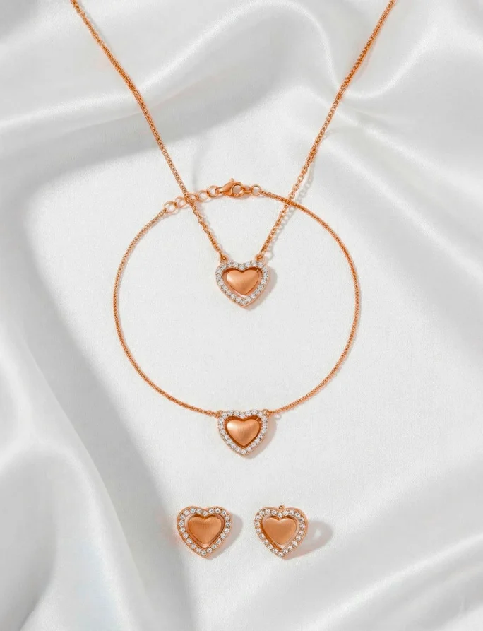 Uhani Lunira Rose Gold