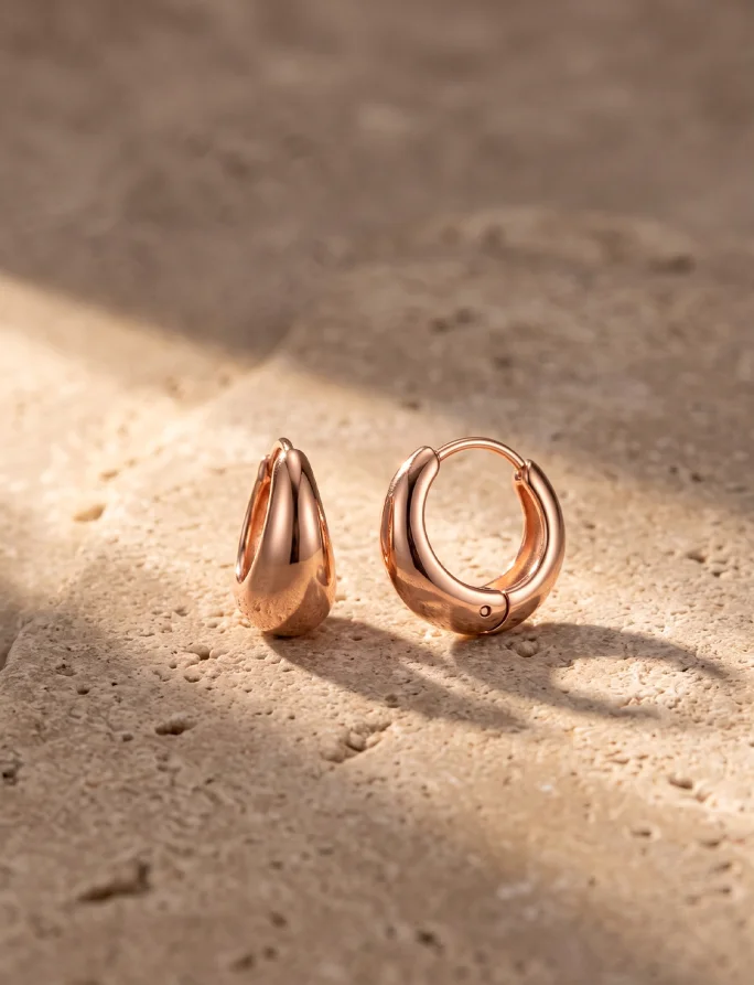 Uhani Ringela Rose Gold