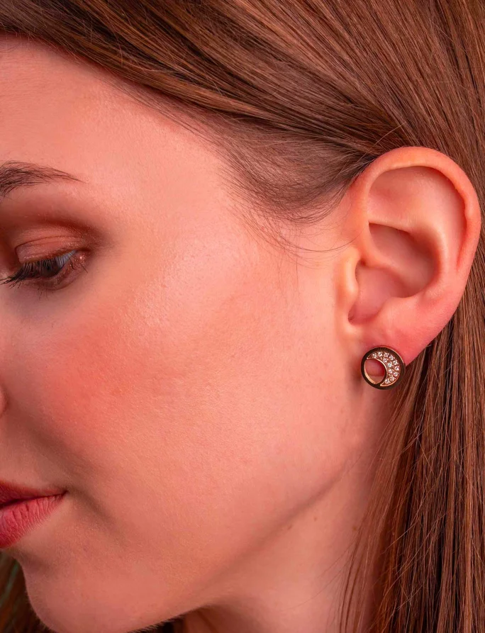 Uhani Moon Rose Gold