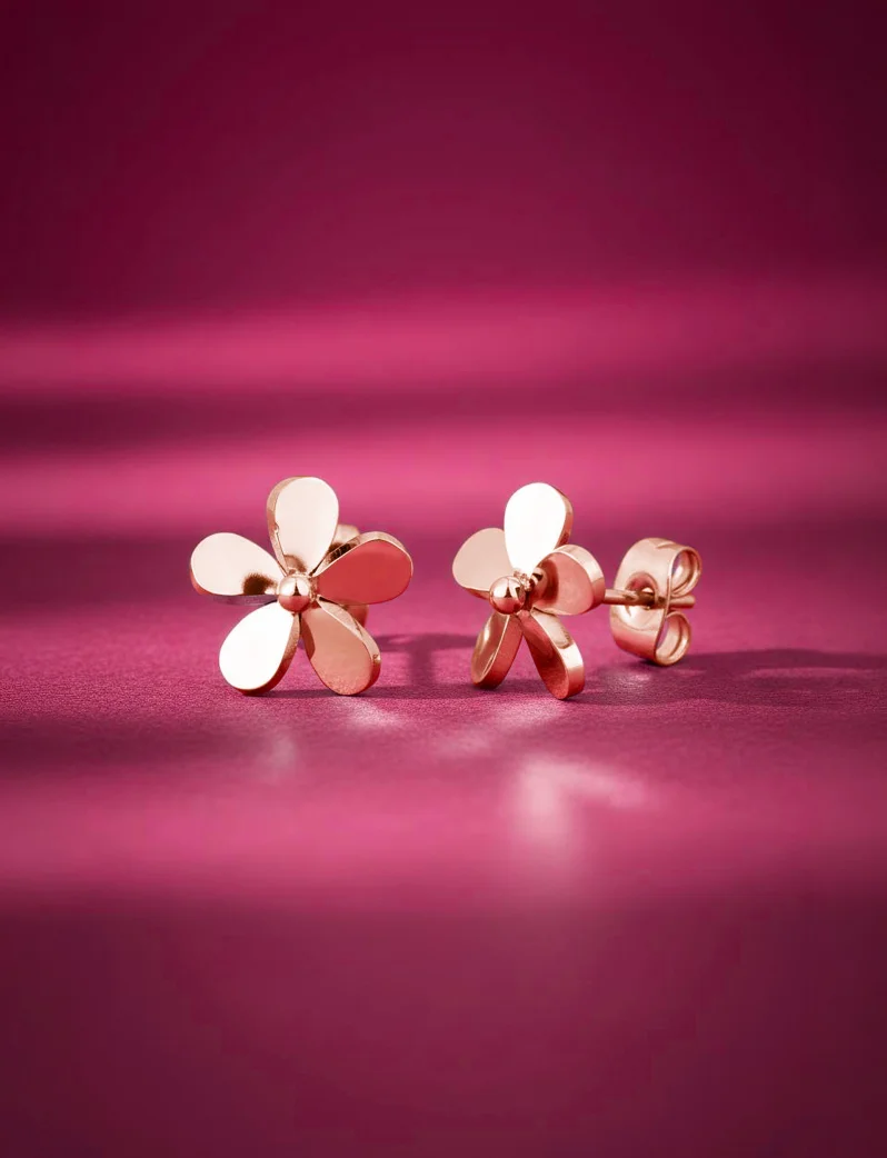 Uhani Fleurette Rosegold