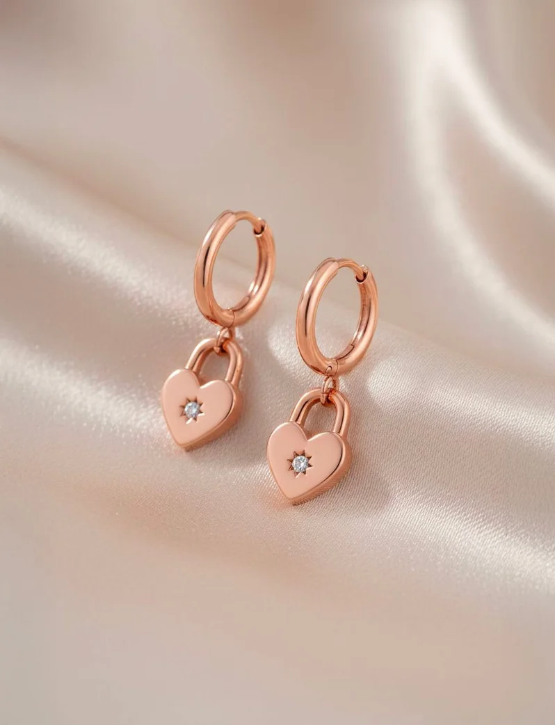 Uhani Zibella Rose Gold