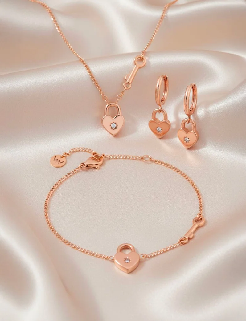 Uhani Zibella Rose Gold