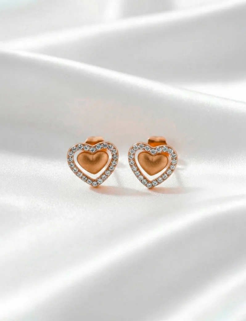 Uhani Lunira Rose Gold